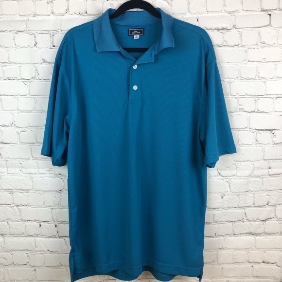 Dockers Golf Shirt Blue Short Sleeve Sz L - Picture 1 of 3